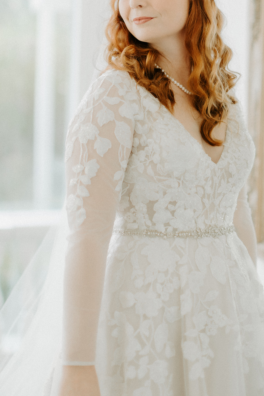 bride in her wedding dress