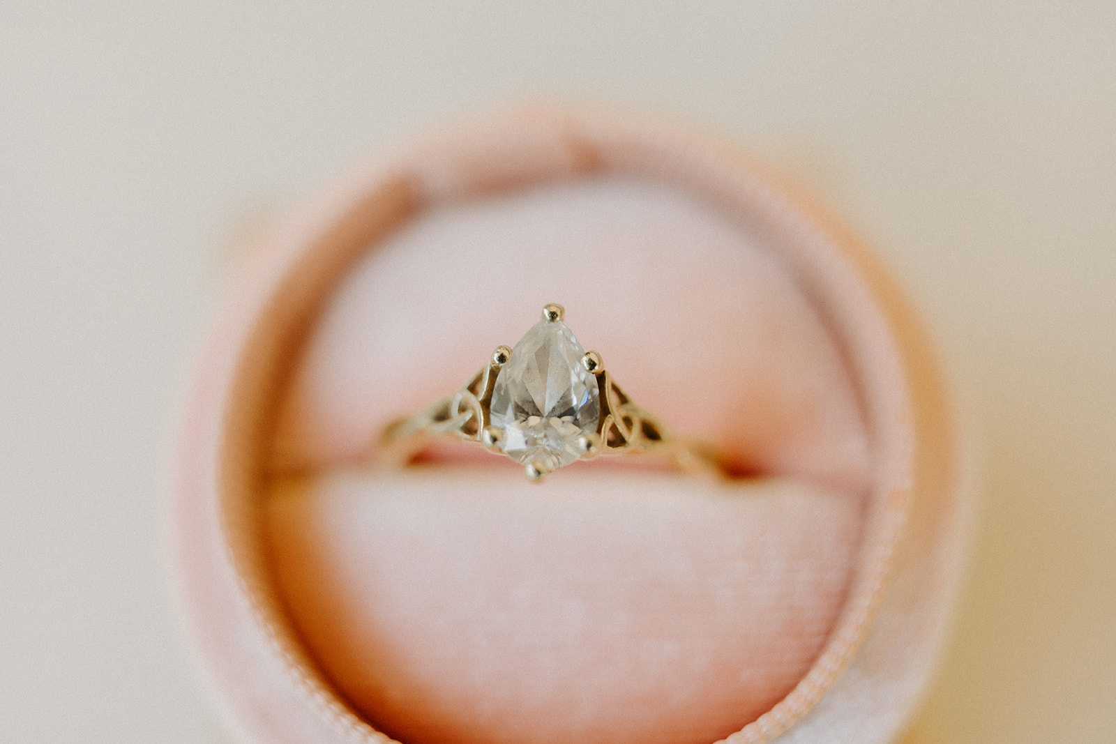 close up image of womans wedding ring
