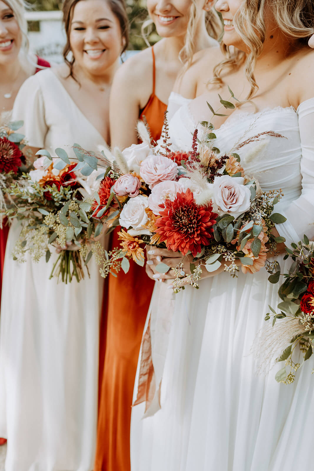close up image of beautiful fall colored floral bouquets, image by shandi lynn photo
